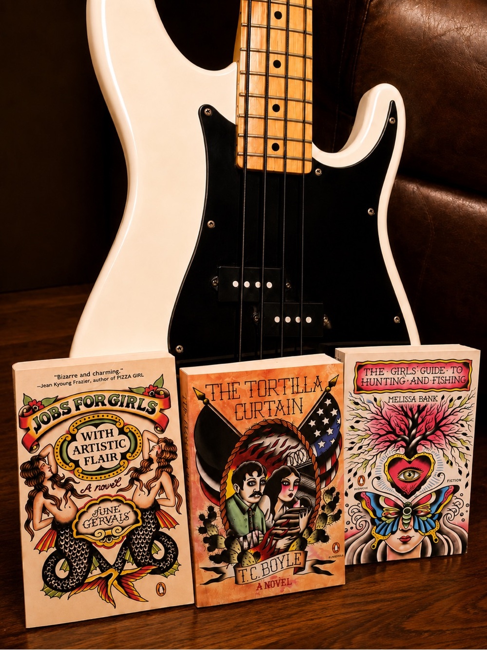Set of 3 Books with tattoo inspired artwork on cover
